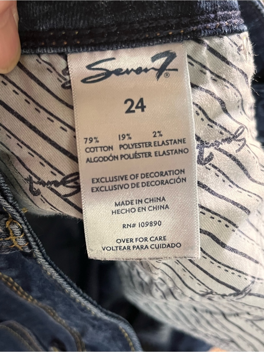 Seven7 Women’s Bootcut Jeans Dark Wash Stretch Denim Mid Rise Size 24 - Picture 4 of 7